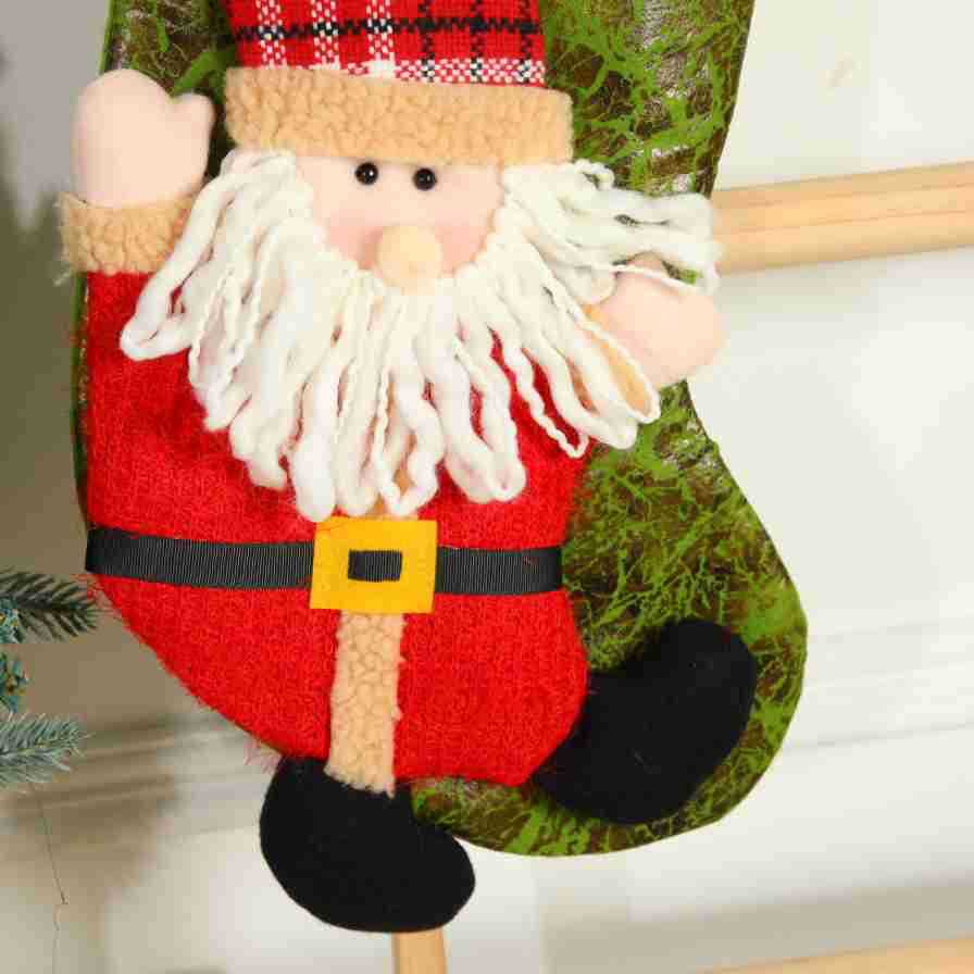 Christmas Socks, Christmas Gift Bag, Christmas Decoration Gift Bag, Christmas Elk Old Man Pendant Gift Bag