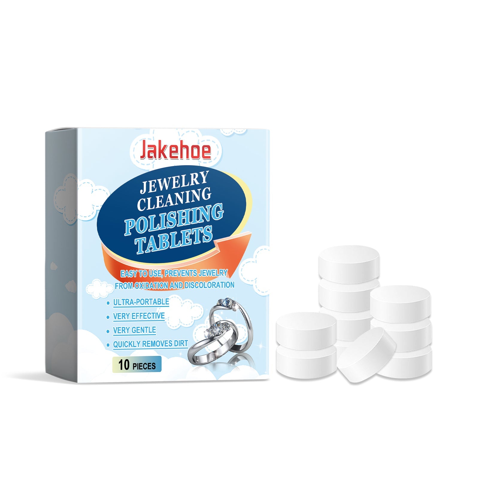 Jewelry Cleaning Effervescent Tablet Jewelry Decontamination Care Cleaning Jewelry Ring Bracelet Cleaning Effervescent Tablet