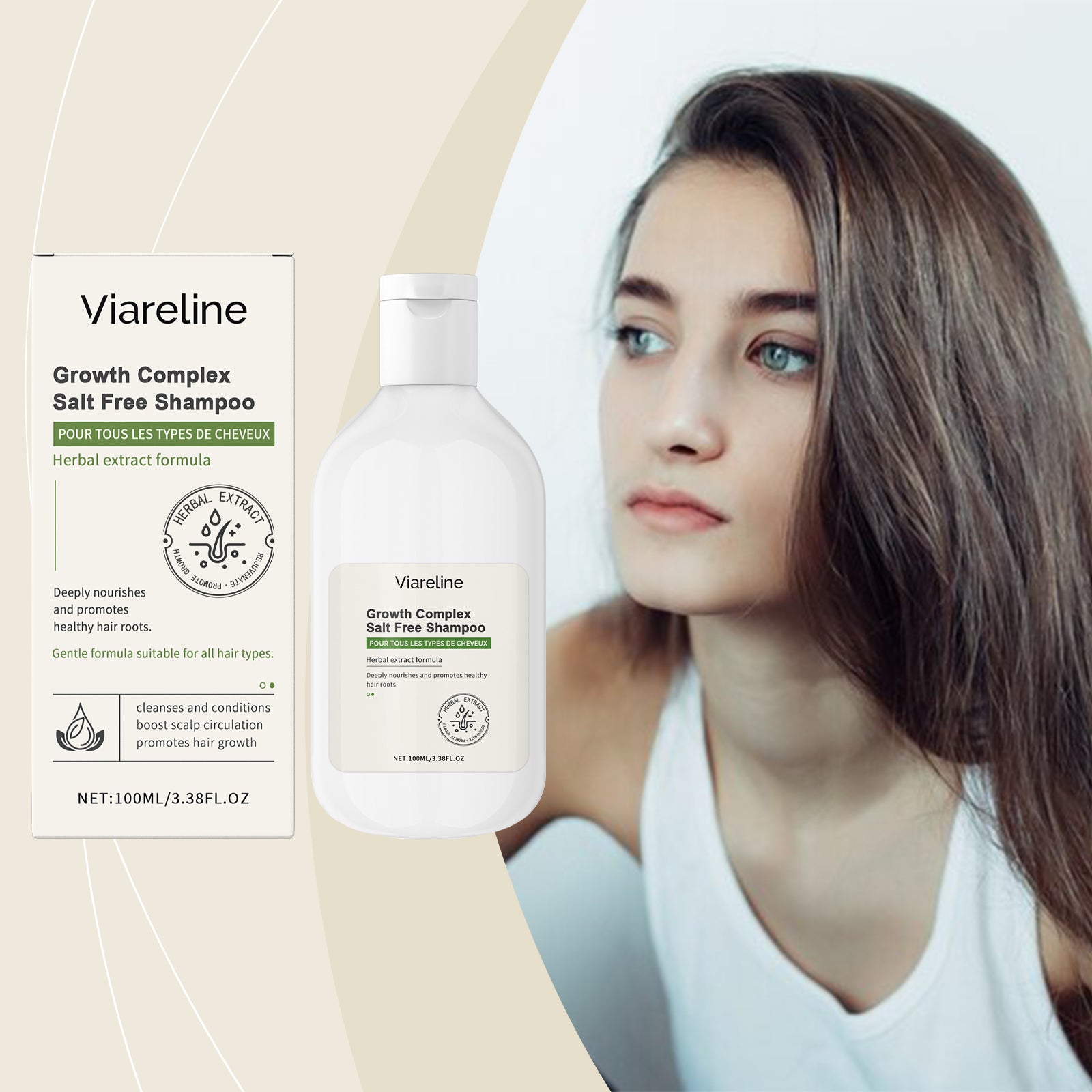 Herbal Hair Care Shampoo Gently Cleanses Scalp And Improves Frizzy Hair Care Shampoo