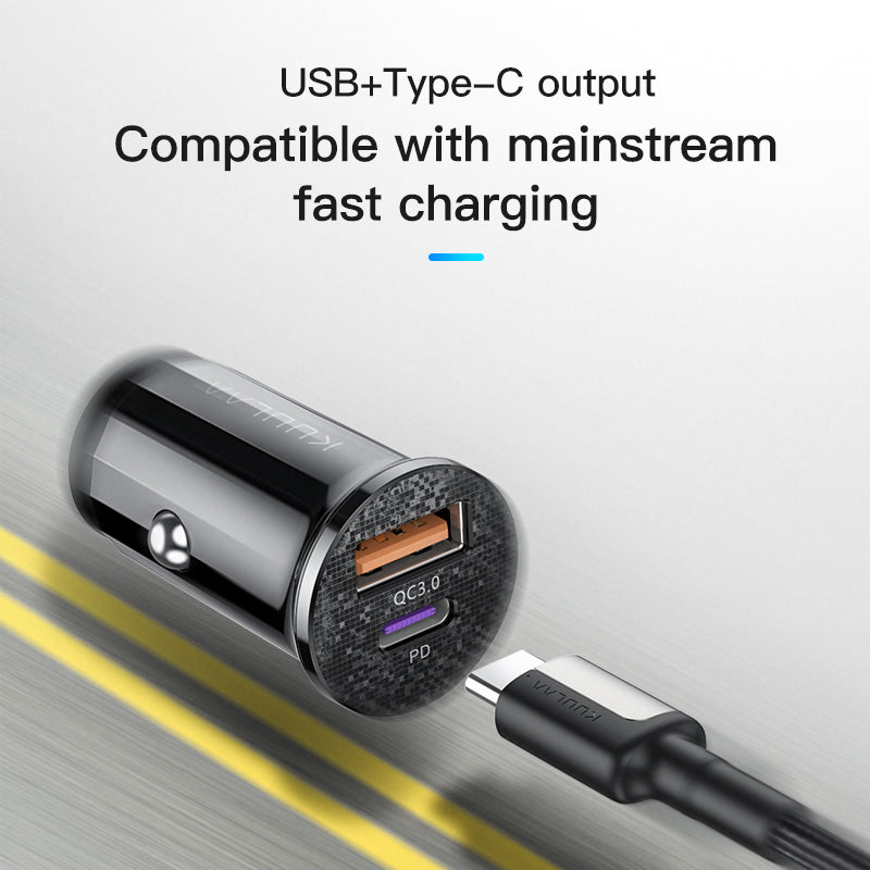 KUULAA Quick Charge 4.0 48W QC PD 3.0 Car Charger for Samsung S10 9 Fast Car Charging for Xiaomi iPhone Mobile Phone USB Charger