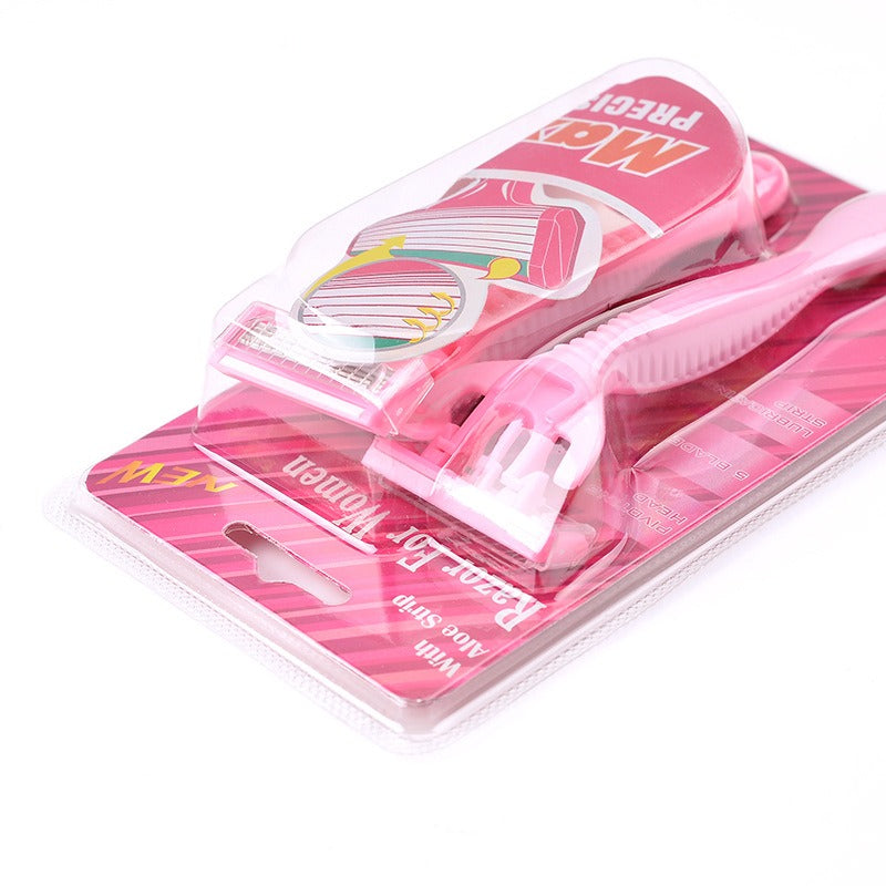 Ladies Five Layers Of Stainless Steel Manual Shaving Knife Intimate Armpit And Leg Hair Removal Knife Shaving Knife