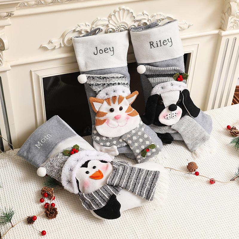 Christmas pendants, pets, dogs, cats, Christmas socks, gift bags, holiday decoration and decoration supplies