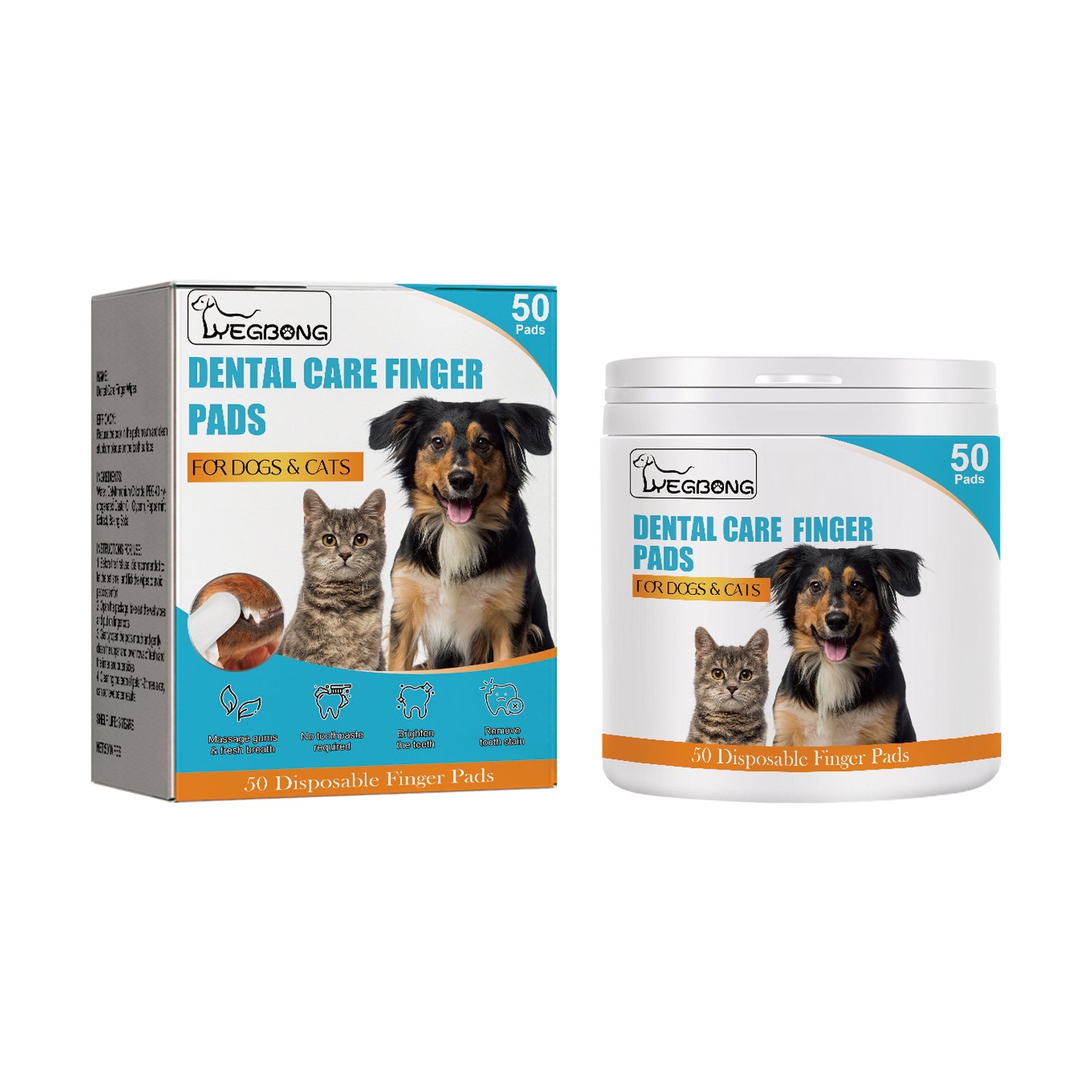 Dog Cat Tooth Cleaning Finger Set, Pet Breath Fresh Remove Tartar Stones Teeth Clean Finger Set