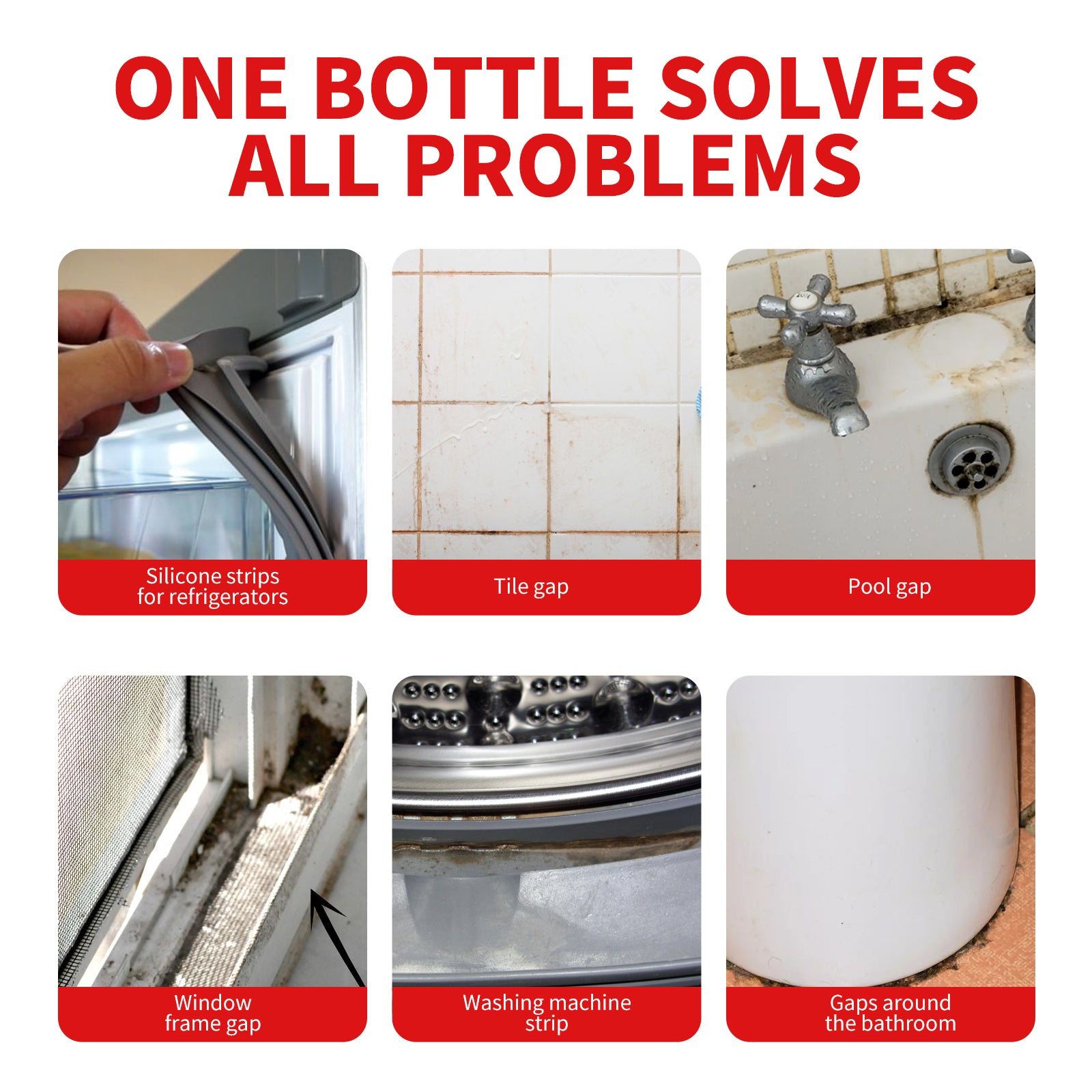 Mildew Remover Gel, Multi-Functional Mildew Remover Wall Tile Crevices Refrigerator Washing Machine Rubber Ring Cleaner
