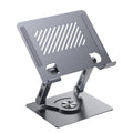 Dual arm support tablet stand with infinite adjustment, rotation, folding, heat dissipation, gaming phone stand