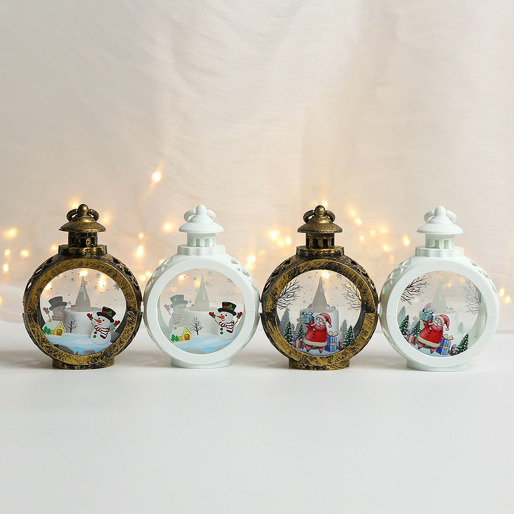 Christmas decorations, luminous night lights, pendant decorations, props, desktop candles, table lamps, and window displays