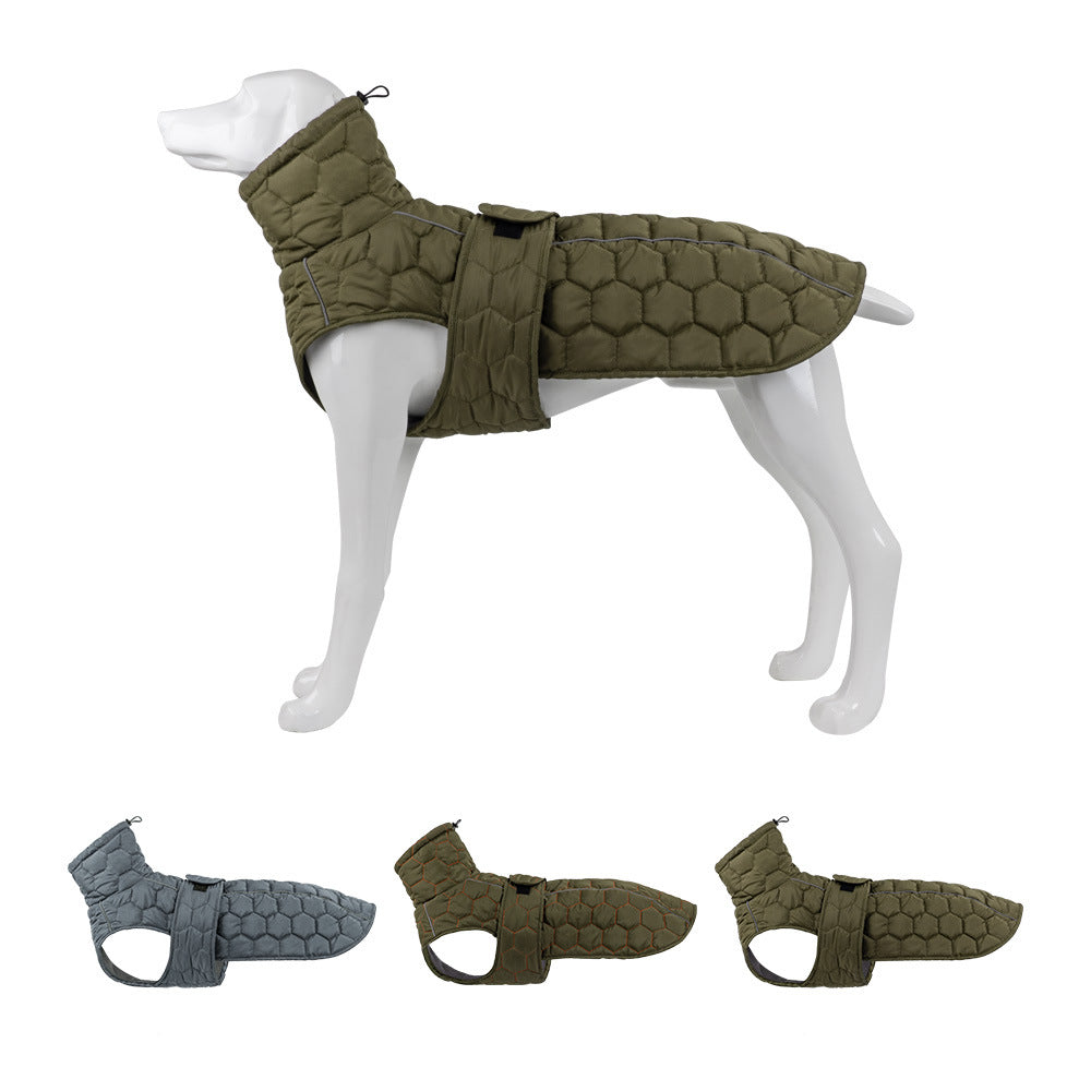 Thick and warm dog clothing outdoor cotton coat vest for winter warmth