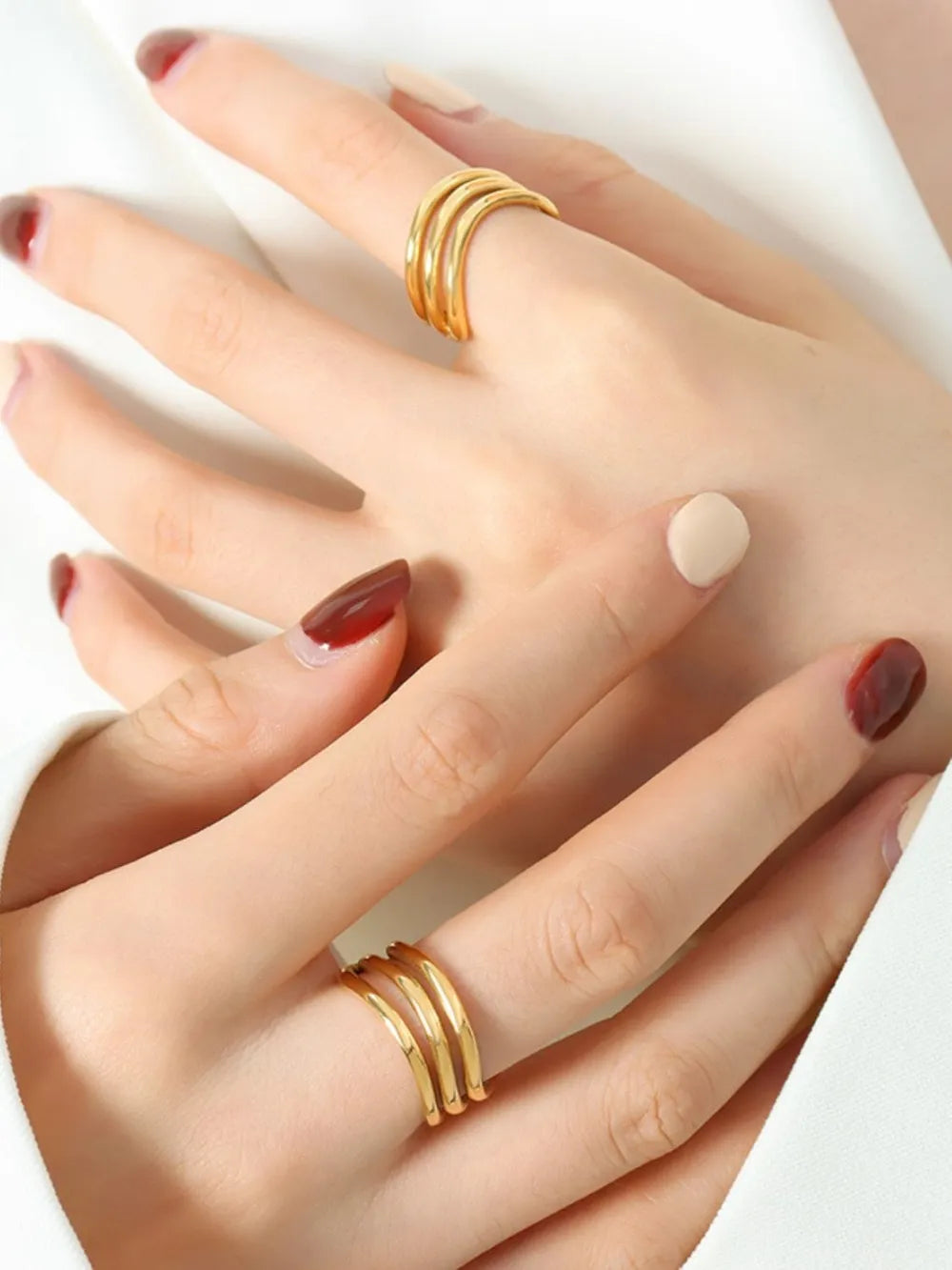 Non fading personalized fashionable light luxury versatile ring accessories for women