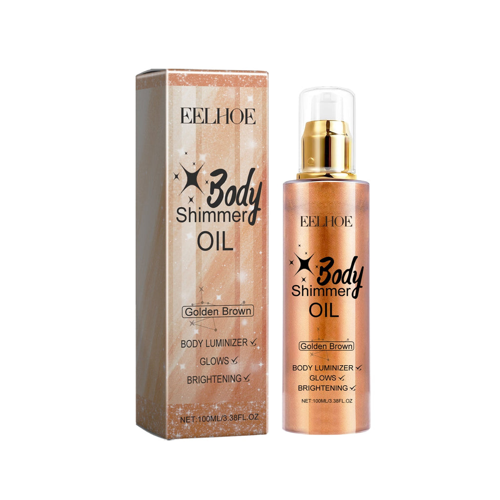 Body Glitter Oil Liquid Glitter Highlight Oil Full Body Beach Sexy Glow Oil