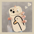 Net Red Duck for Apple 13 Mobile Phone Case Push Window iPhone14promax Women's 11/12 Silicone Soft Cover X