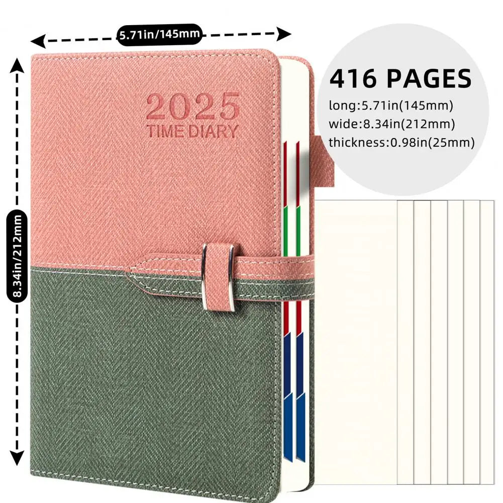 Schedule English Plan Office Efficiency Manual Calendar Notebook