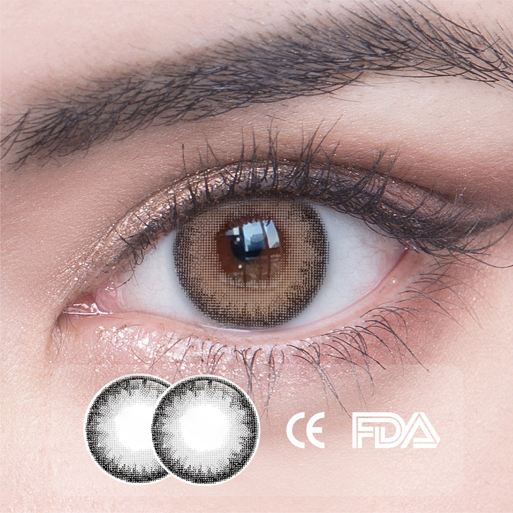 1Pcs FDA Certificate Eyes Beautiful Pupil Colorful Girl Cosplay Contact Lenses Gray(0-600°)