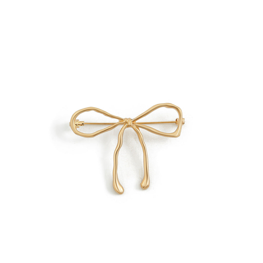Bow brooch women's decorative brooch cross-border niche lava bow versatile pin accessory