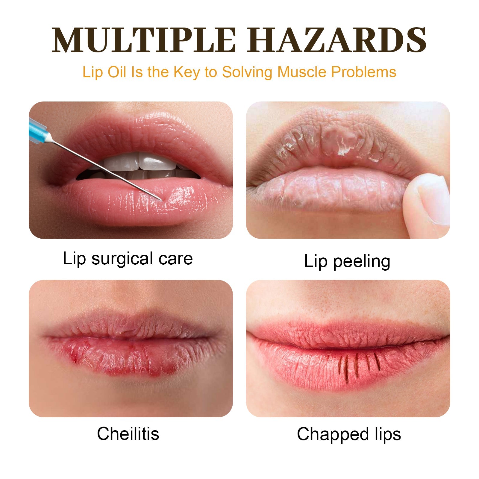 Honey Lip Oil, Reduces Lip Lines Prevents Dryness And Flaking Moisturizing Lip Oil