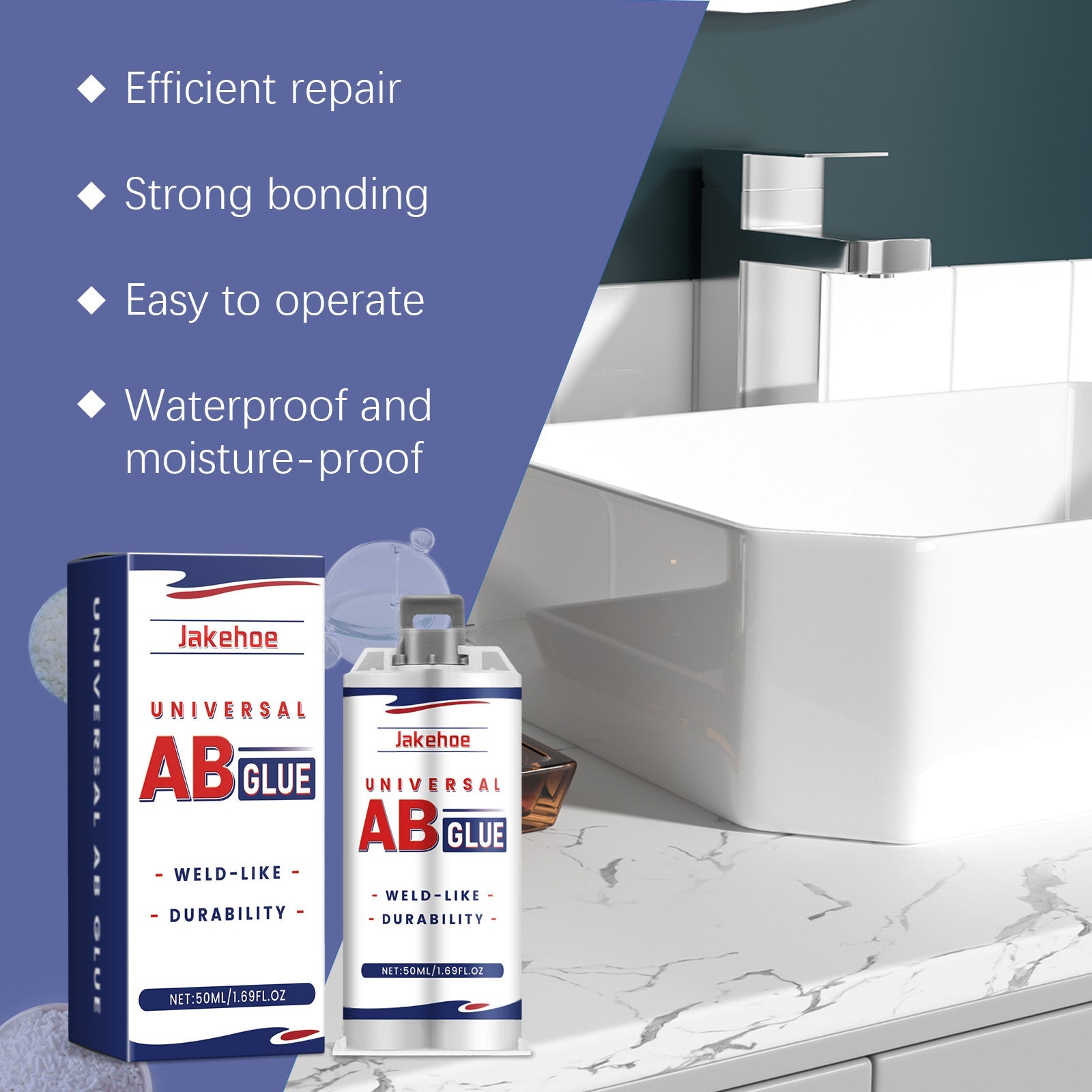 Repair Glue Pipe Surface Cracks Wall Tile Crevices Waterproof Adhesive Casting Glue Ab Adhesive Repair Agent