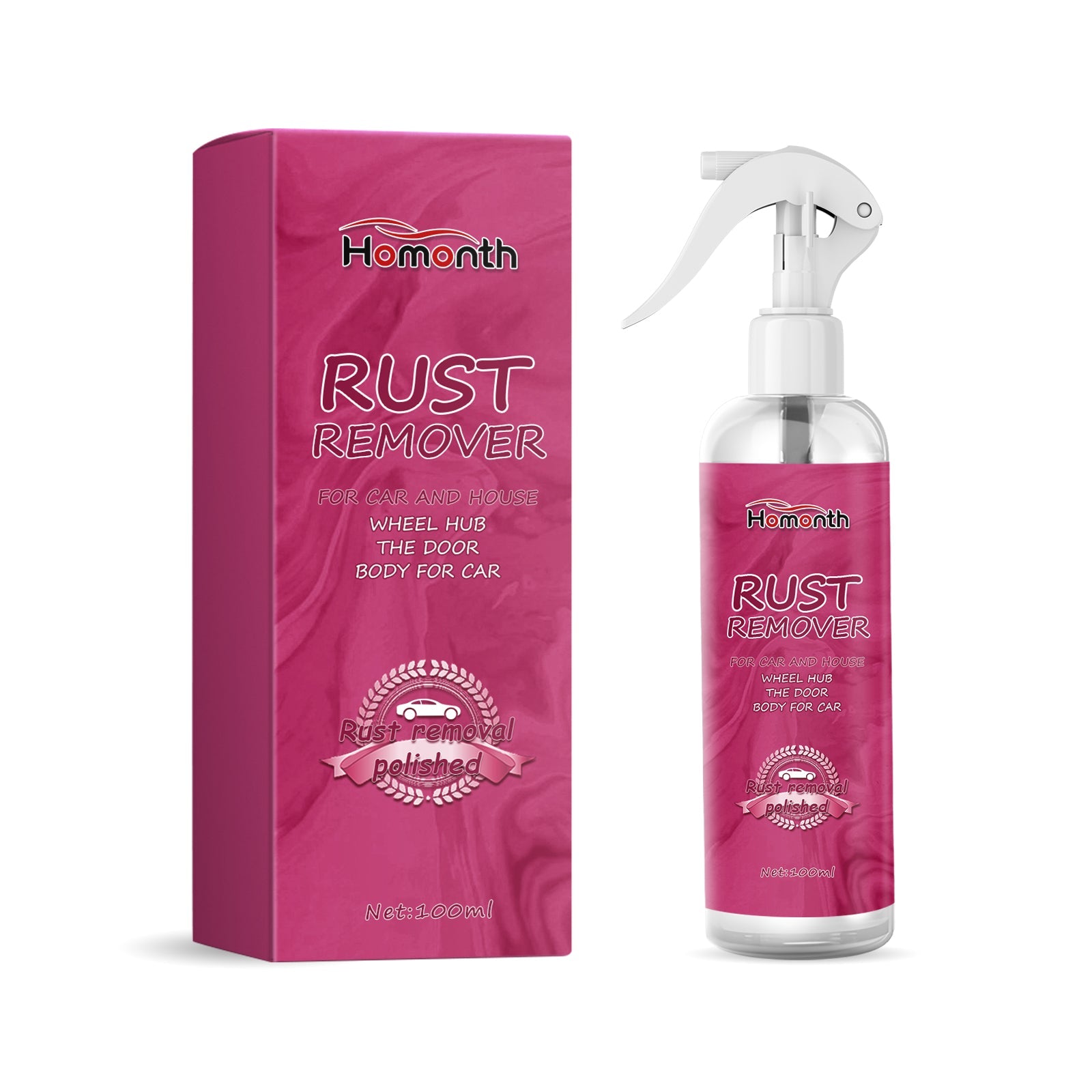 Auto Rust Remover Auto Wheel Hub Handlebar Parts Rust Cleaning And Decontamination Multi-Function Rust Remover
