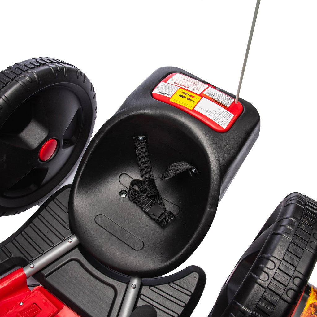 12V Kids Ride On Electric Toy,2WD,16'' exaggerated wheel,Dual handle control for 360 degree flexible steering and rotation