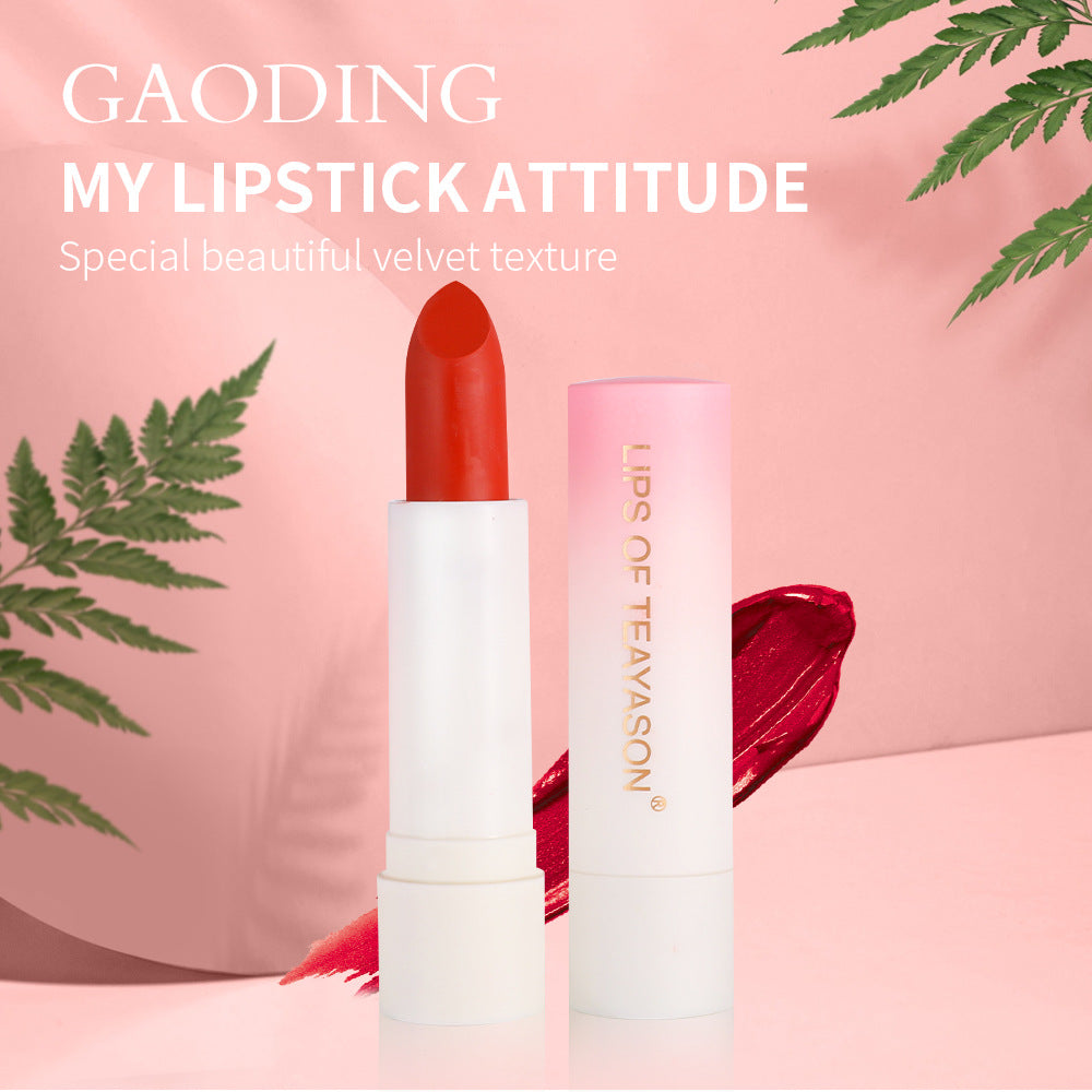 Lipstick Bean Paste Color Matte Matte Female Retro Red Peach Lipstick Matte Velvet Lipstick