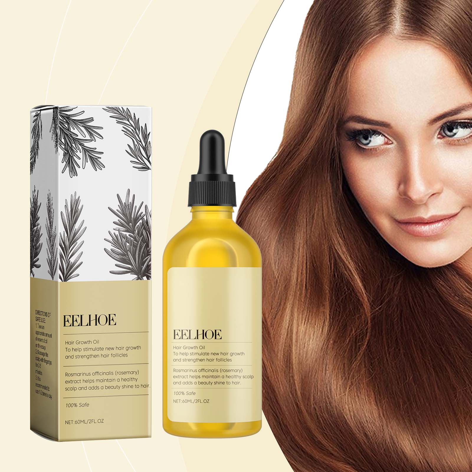 Rosemary Hair Care Essential Oil Soft Luster Hair Solid Dry Hair Fluffy Hair Care Scalp Essential Oil