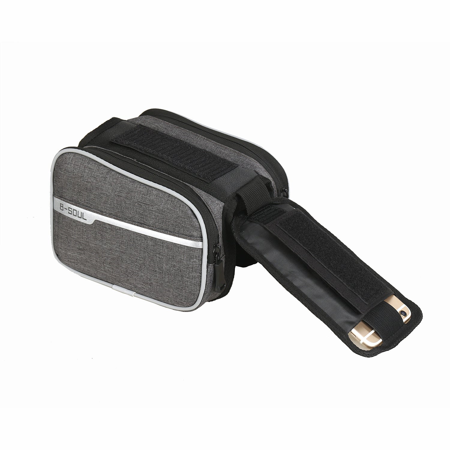 B-SOUL Bicycle Bag Front Beam Bag Mountain Bike Bag Touch Screen Mobile Phone Bag Upper Tube Bag Riding Equipment Accessories