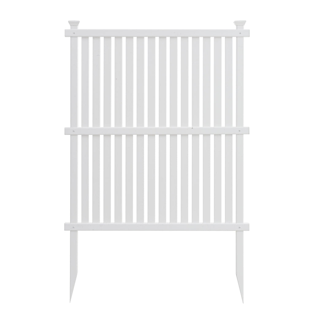 Privacy Screen Panels Kit Air Conditioner Trash Can Enclosure Vinyl white color