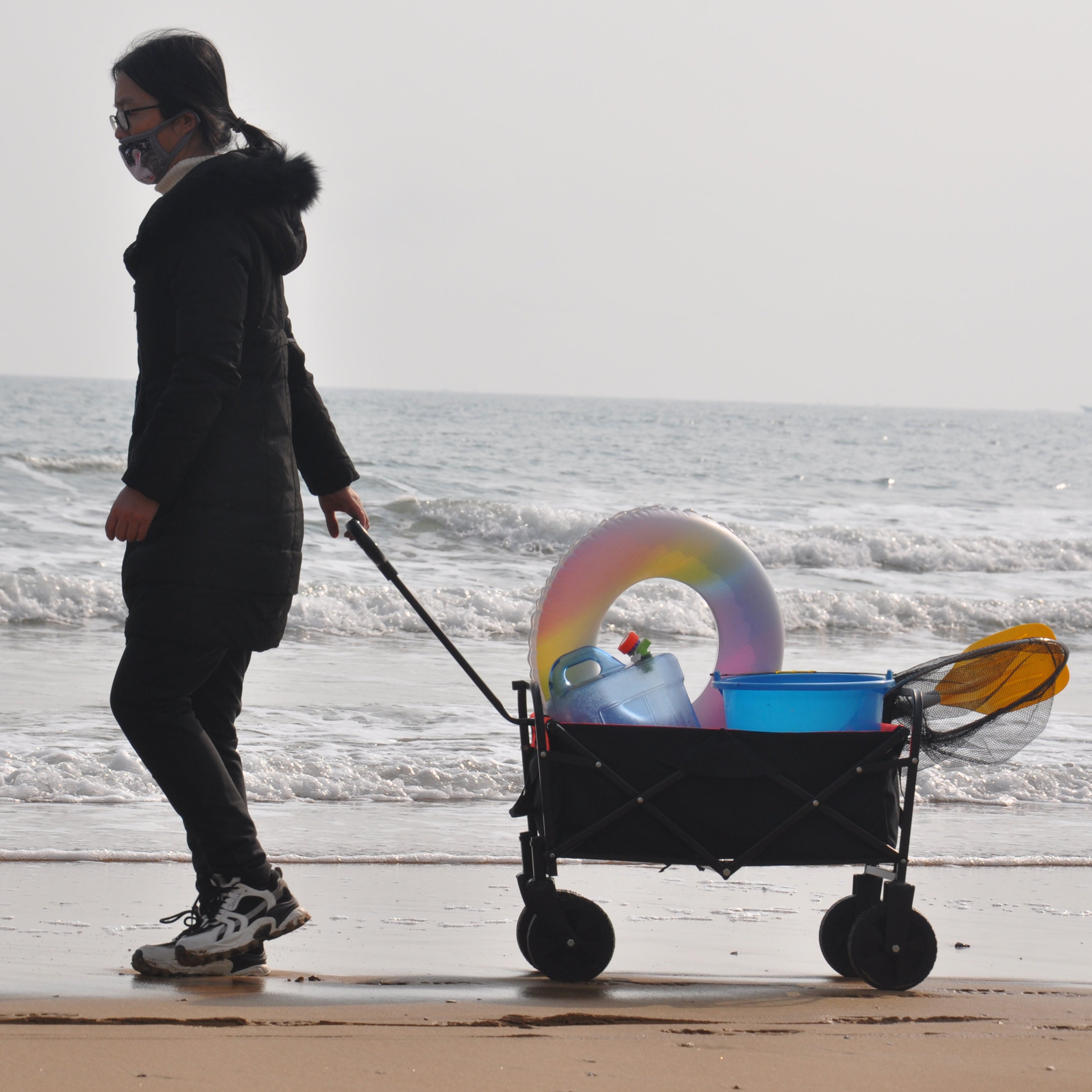 Folding Wagon Garden Shopping Beach Cart