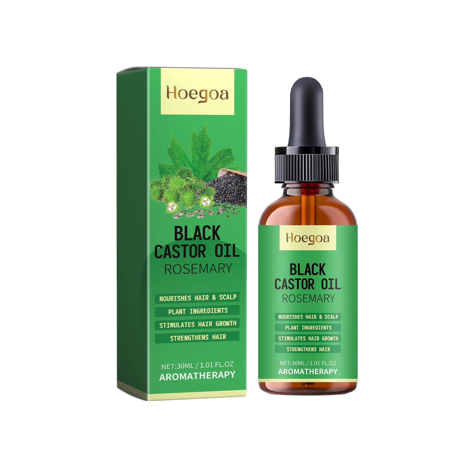 Black Castor Oil, Thickening Hair Repair Soft Massage Scalp To Strengthen Hair Strands