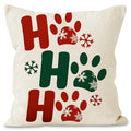 Christmas striped pillow cover linen black cat print pillowcase home holiday decoration cushion cover