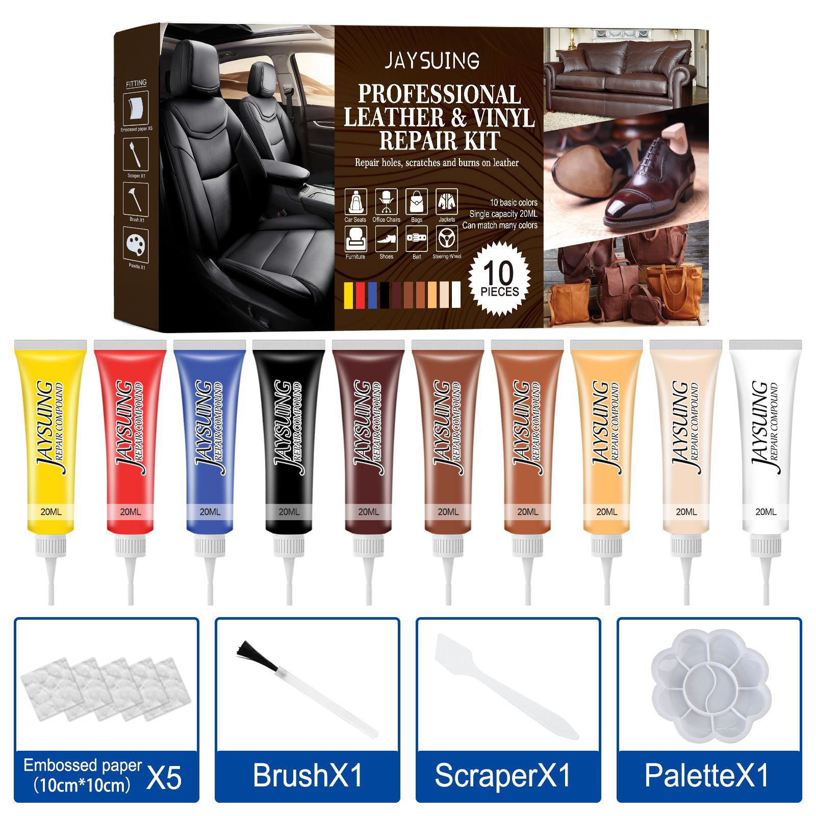 Leather Toning Cream, Set Car Leather Care Toning Leather Bag Leather Shoes Leather Refurbished Sofa