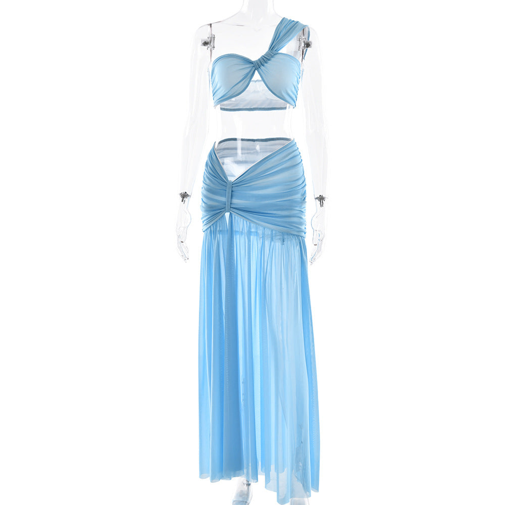 Summer New Hot Selling Women's Two-Piece Set Sexy Bikini Top Packing Hip Skirt