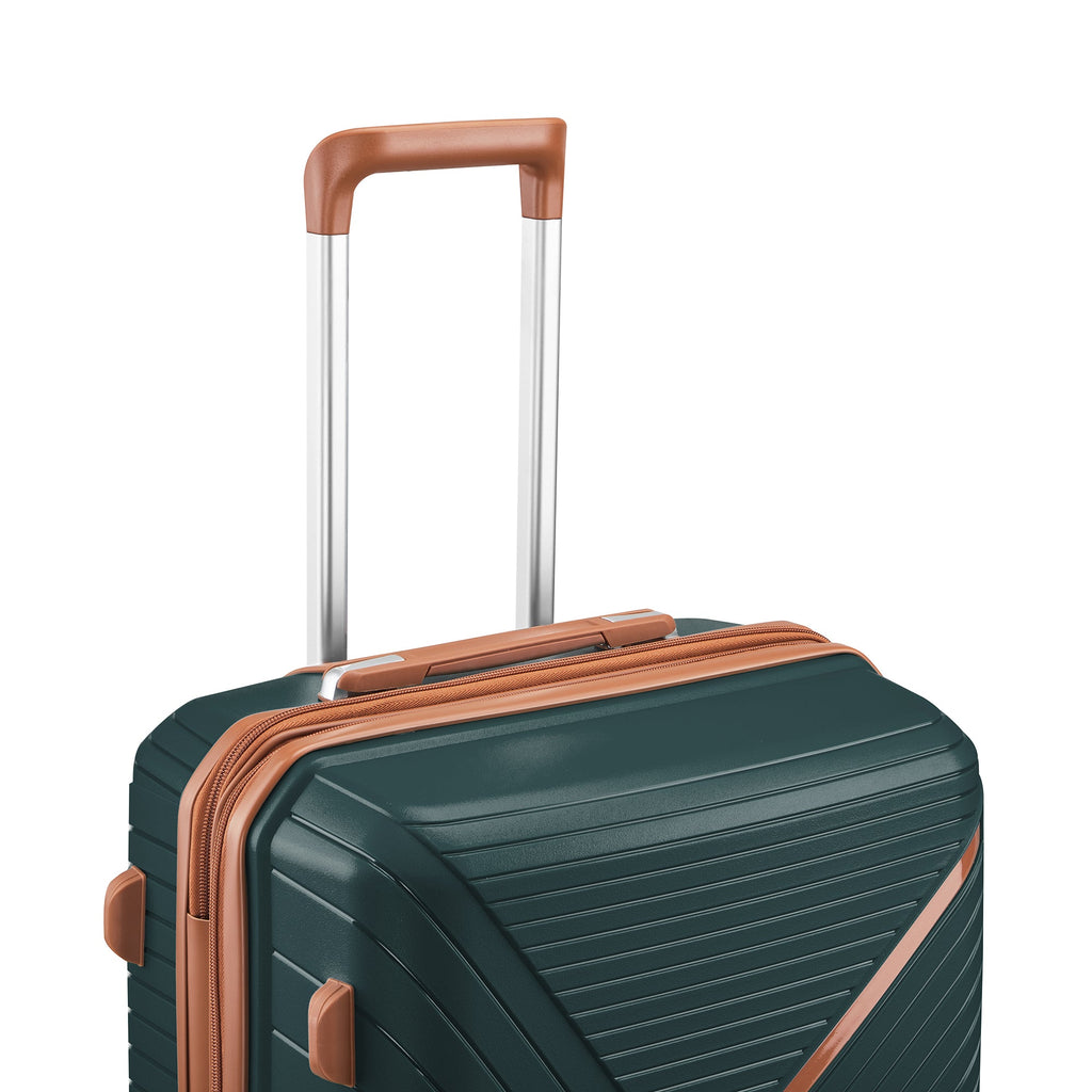 Luggage set of 4 pieces (14/20/24/28) with 4 360 degree silent rotating wheels made of PP material and durable TSA lock