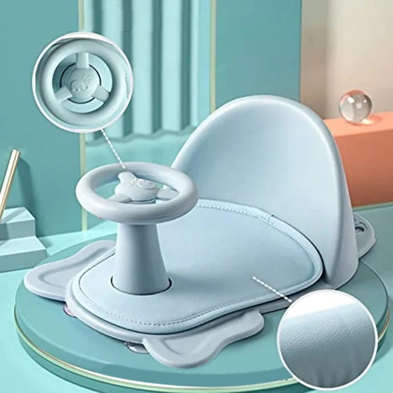 Baby shower basin with shower seat foldable bathtub bathtub dedicated shower bench with backrest and anti slip bath pad