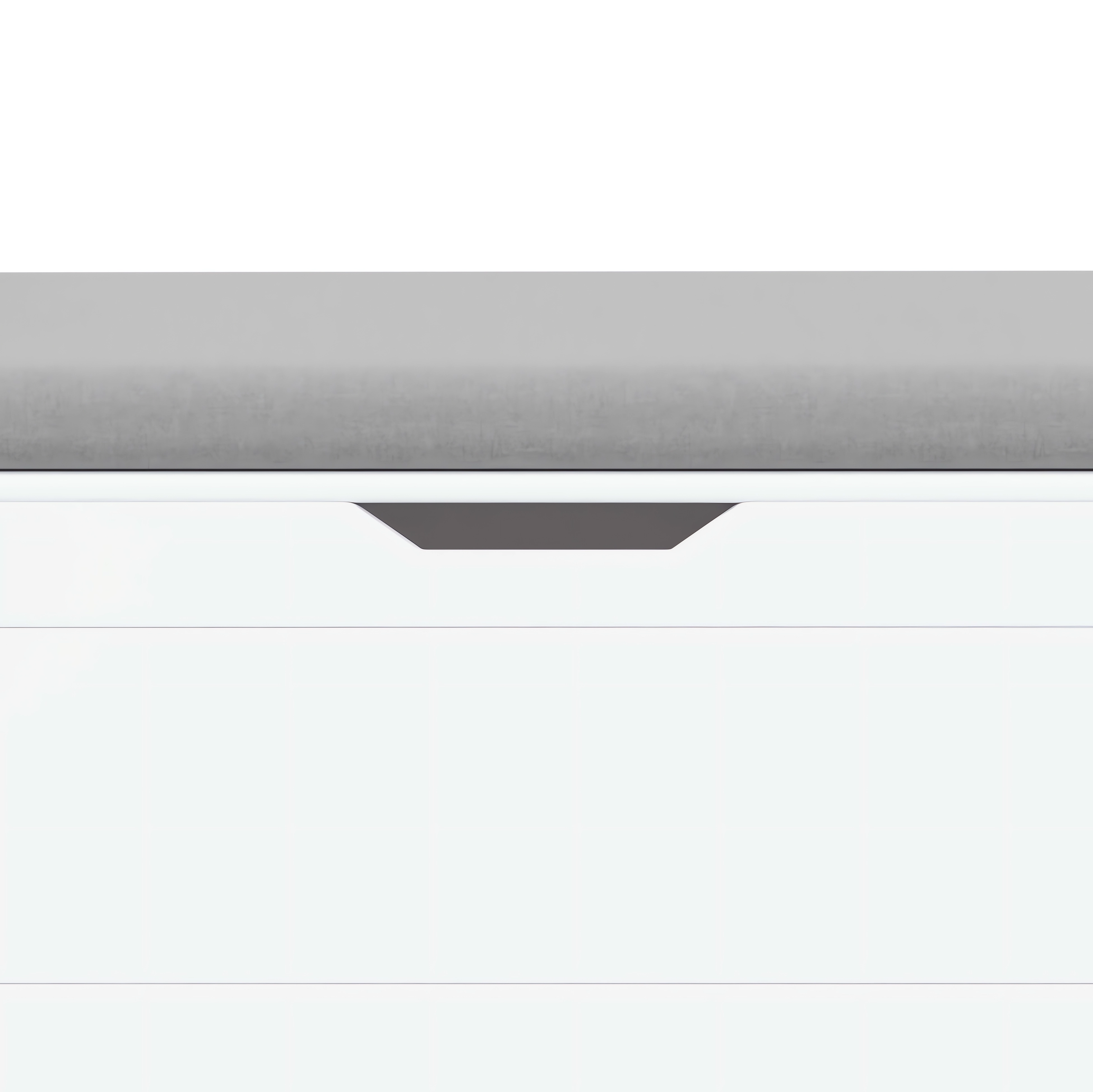 A white rubber wood children's toy box with soft cushioned seats, stools, flip covers, and safety hinges for toy storage