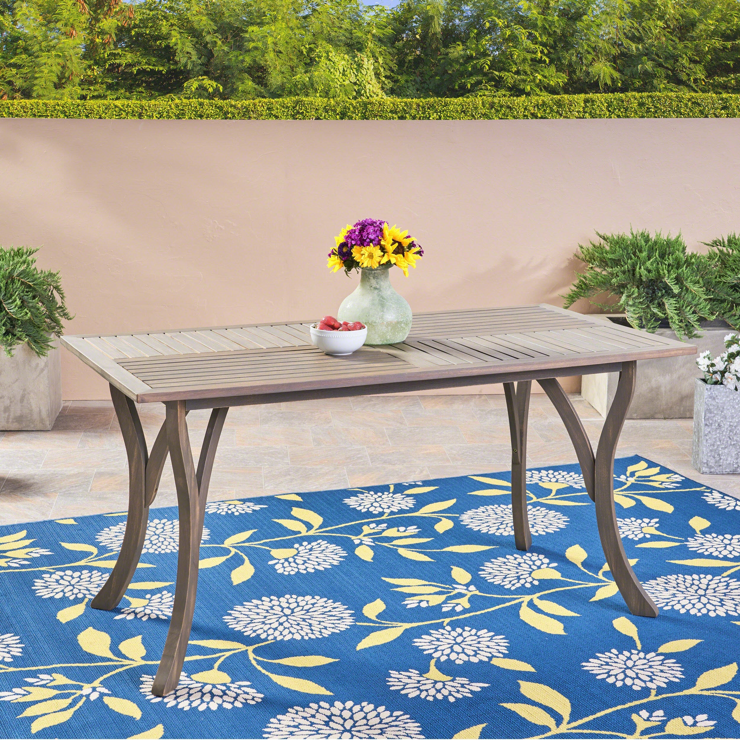 ECTANGULAR WOOD TABLE