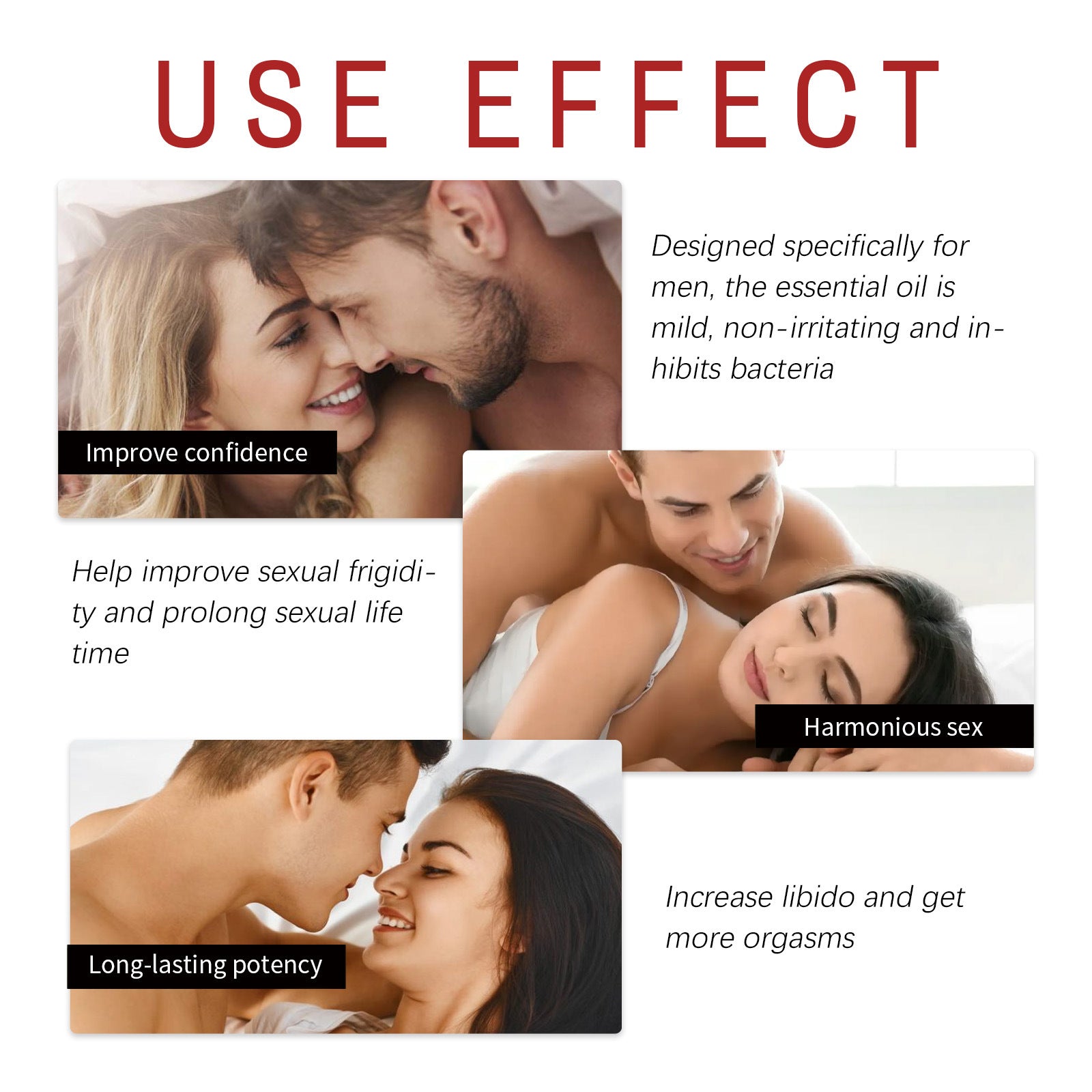 Men's Lotion Men's Body Massage Treatment Endurance Topical Treatment Essential Oil