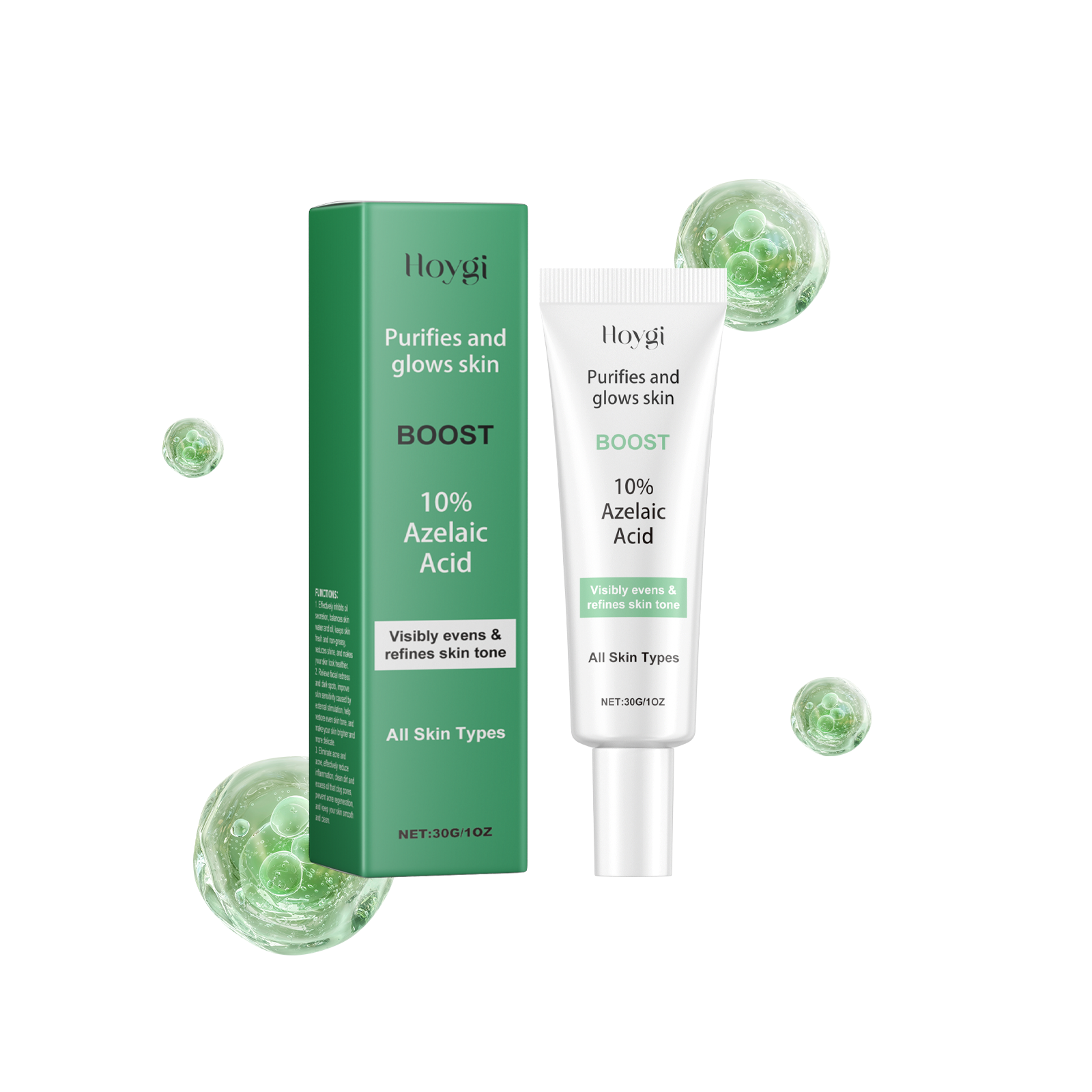 Azelaic Acid Acne Cream, Oil Control Gentle Moisturizing Acne Skin Moisturizing Daily Facial Cream