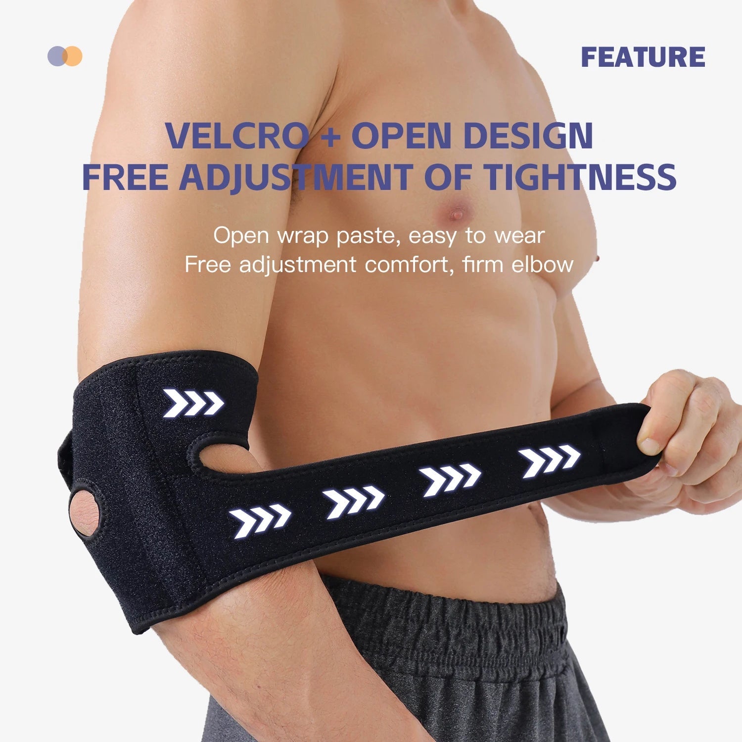 Outdoor sports fitness tennis training running adjustable fixed elbow strap protective gear