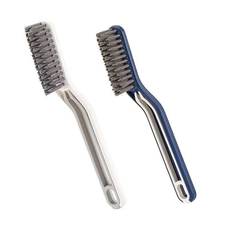 Bathroom Cleaning Brush Floor Crevice Brush Two-In-One Brush Shoe Brush Bathroom Kitchen Cleaning Brush