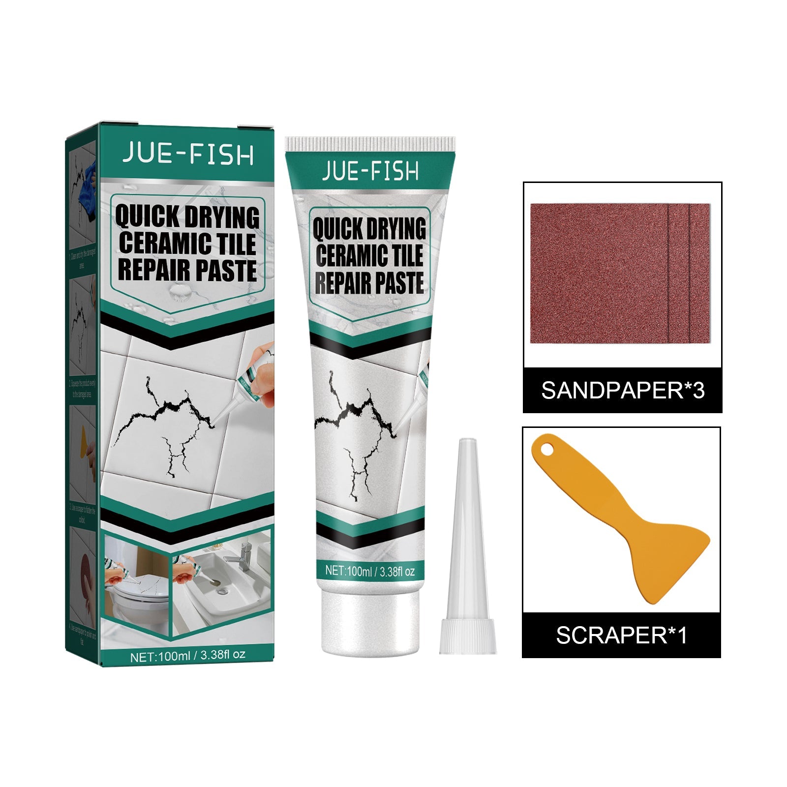Tile Repair Paste Crack Repair Tile Quick Drying Adhesive Marble Bathtub Furniture Toilet