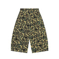 Camouflage Tiger Pattern Work Shorts Men's European and American Trendy Design Embroidered Letter Knife Loose Casual Five-Point Pants