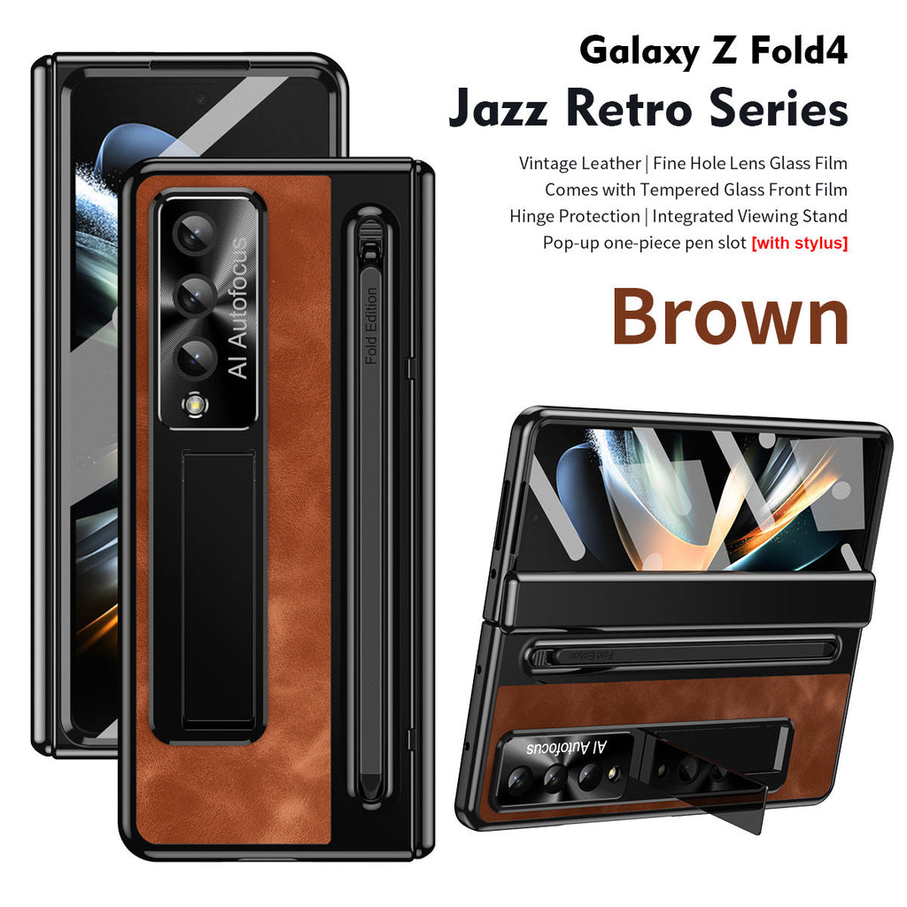 Suitable for Samsung zfold 5 phone case FOLD4 folding official pen slot case film integrated all inclusive anti fall protective case