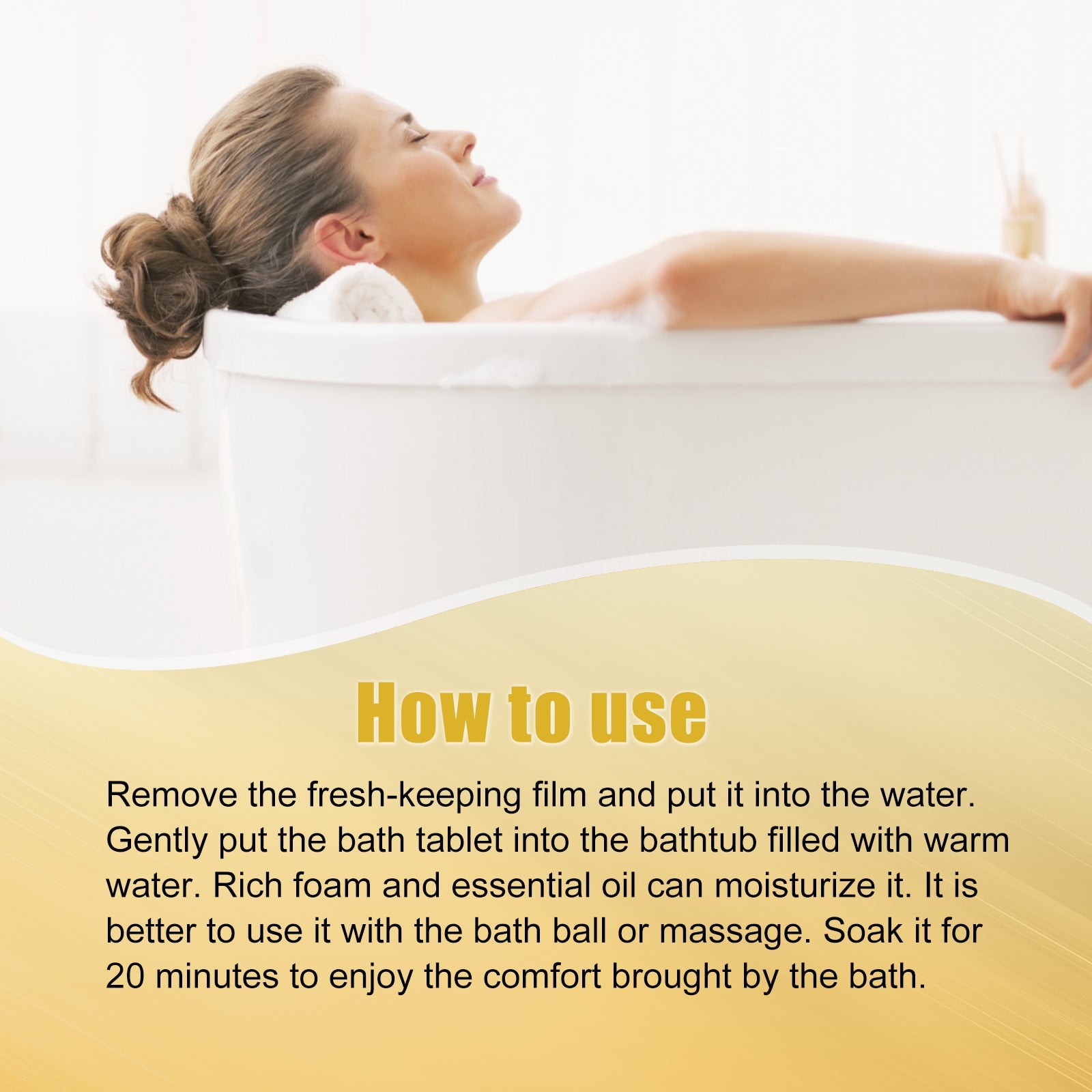 Lymphatic Body Shaping Bath Tablet, Firming Slimming Repair Lymphatic Swelling Clean Body Skin Bath Tablet