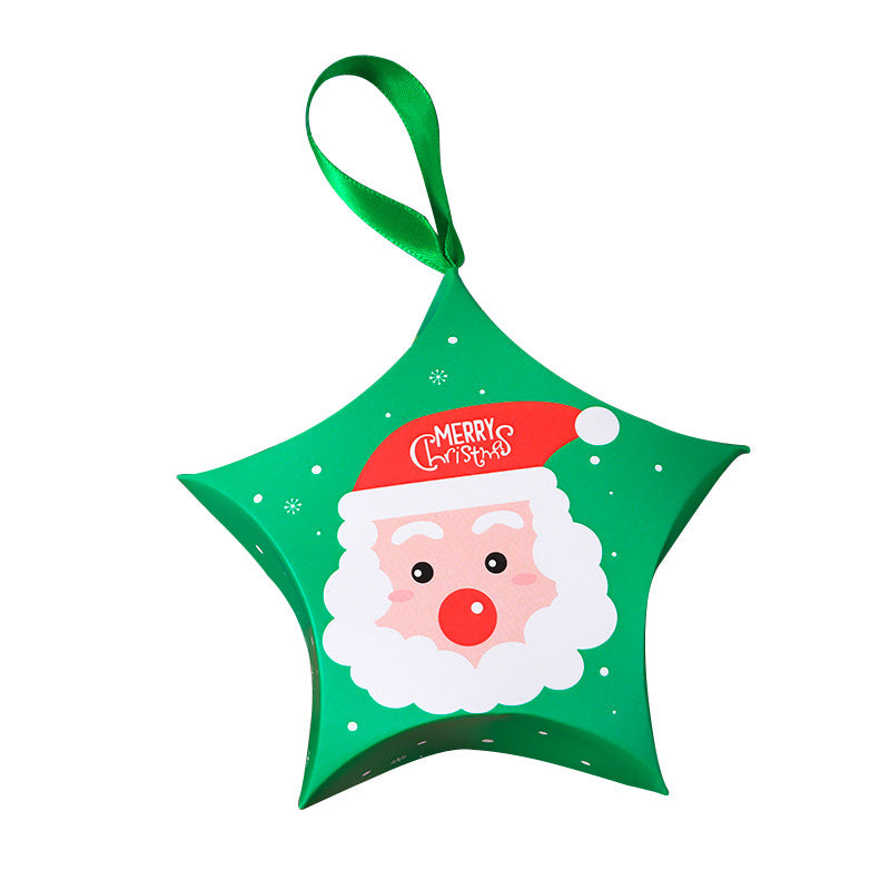 Christmas candy packaging box, Christmas gift box, new pentagonal star gift packaging box
