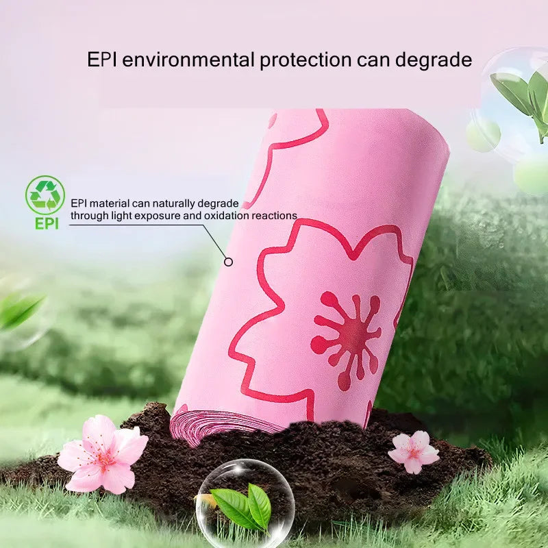 Biodegradable Pet Dog Poop Bags with Printing Outdoor Cleaning Poop Bag Pets Supplies for Dog Garbage Bag