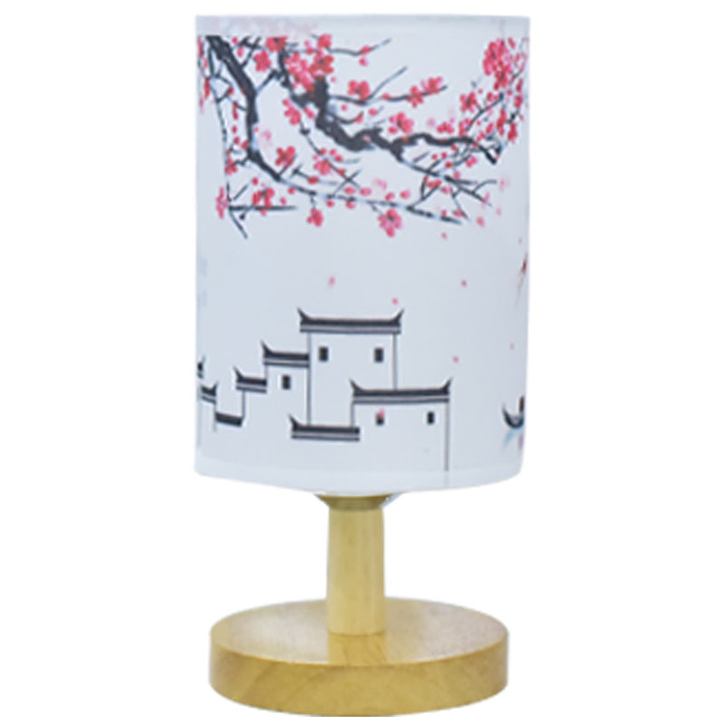 Literary desk lamp bedroom sleeping bedside lamp retro decoration residential dormitory LED night light
