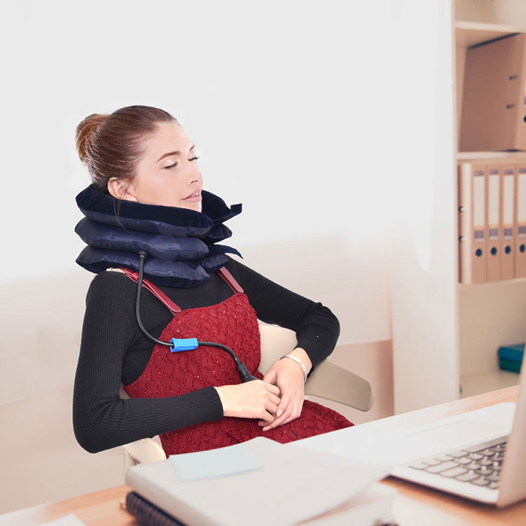 Swan Neck Correction Artifact Cervical Spine Traction Device Cervical Spine Neck Traction Belt Inflatable Neck Protection