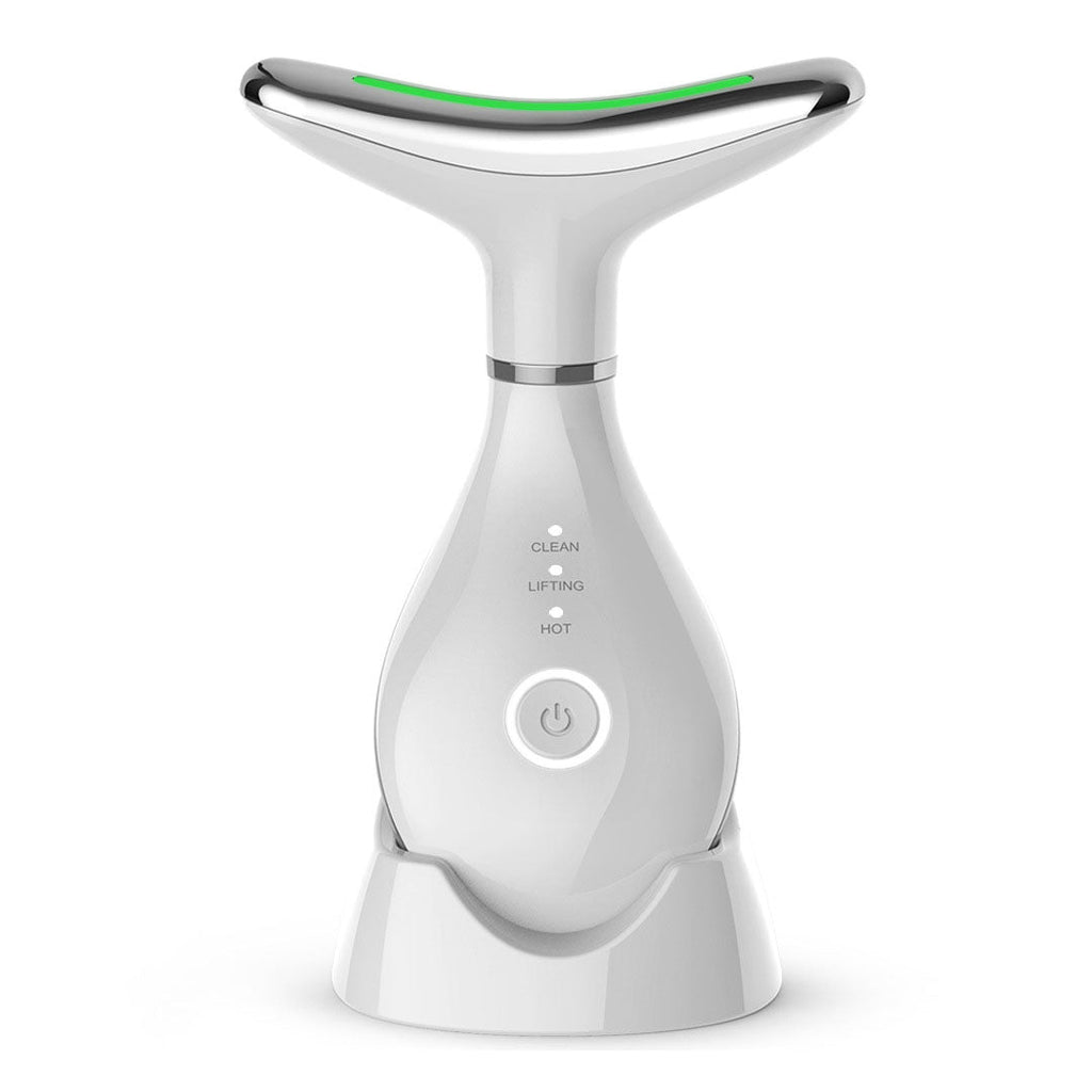 EMS Neck & Face Lifting Machine Skin Tightening Massager 3 Color LED Photon Facial Wrinkle Remover Newest Neck Beauty Device