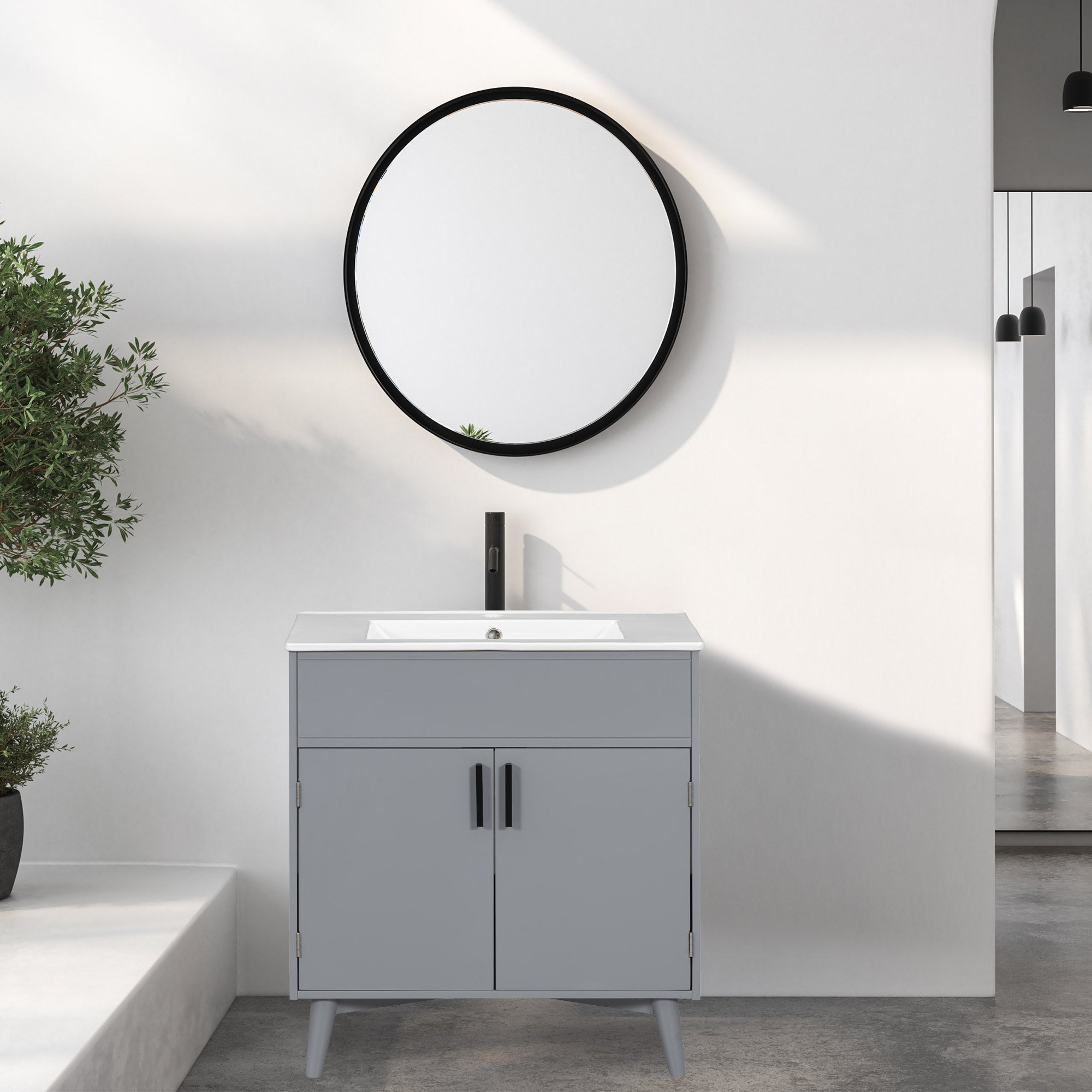 Bathroom vanity Set with Sink, Combo Cabinet, Bathroom Storage Cabinet