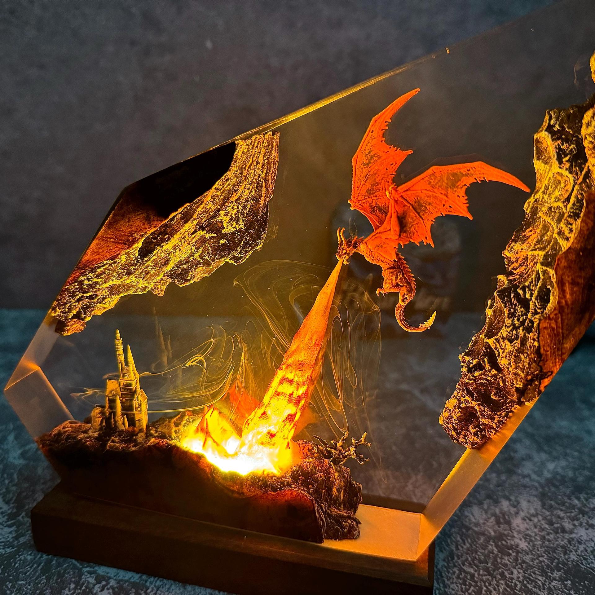 Dragonite Movie Model Night Light Resin Lamp