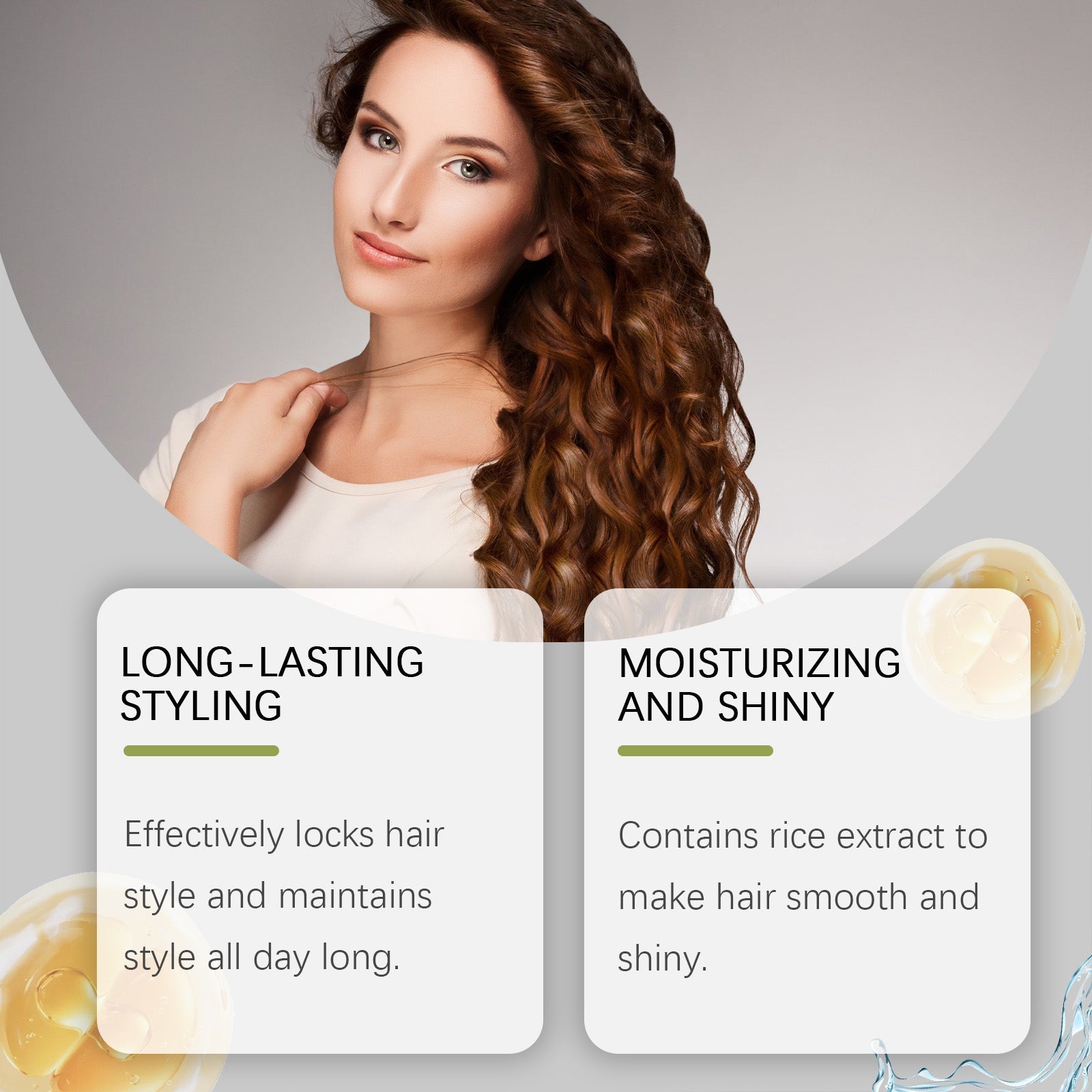 Hair Styling Spray, Light Styling Nourishes Hair, Creates Curls, Braids And Fluffy Hairspray